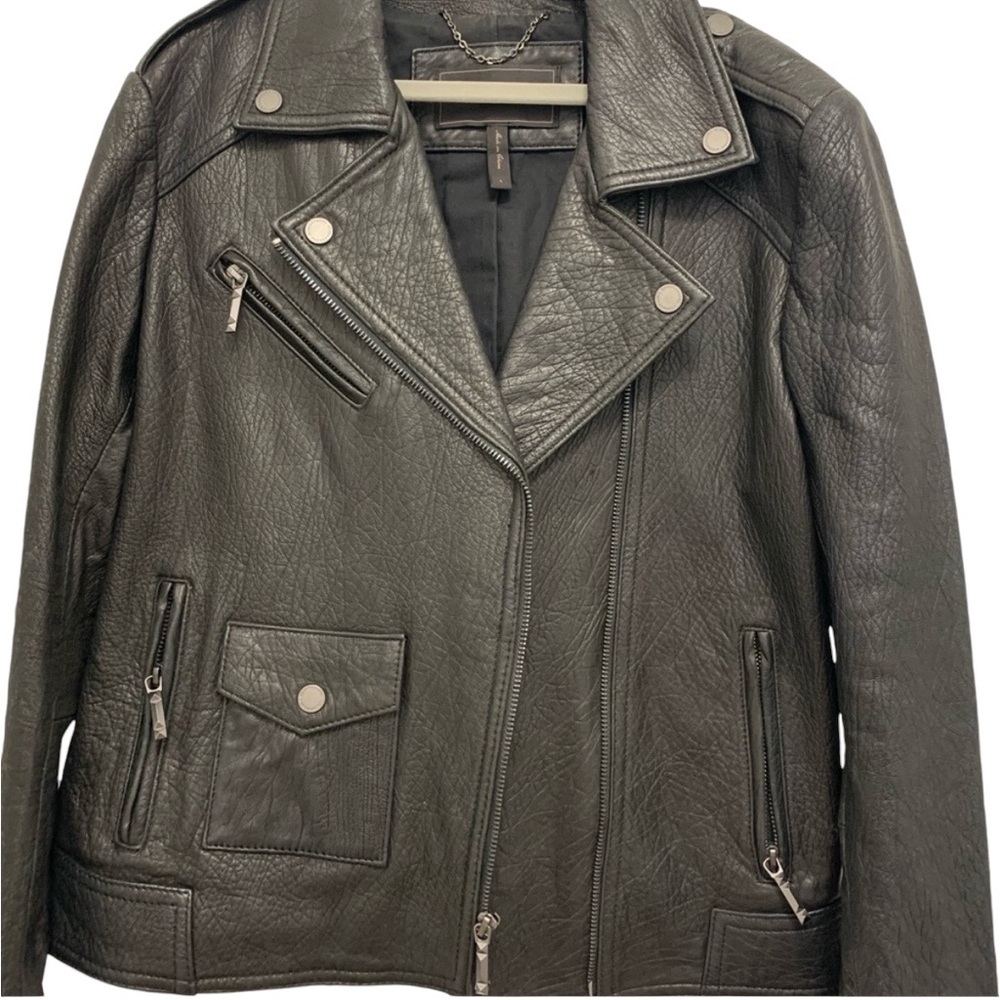 BCBGMAXAZRIA black leather jacket